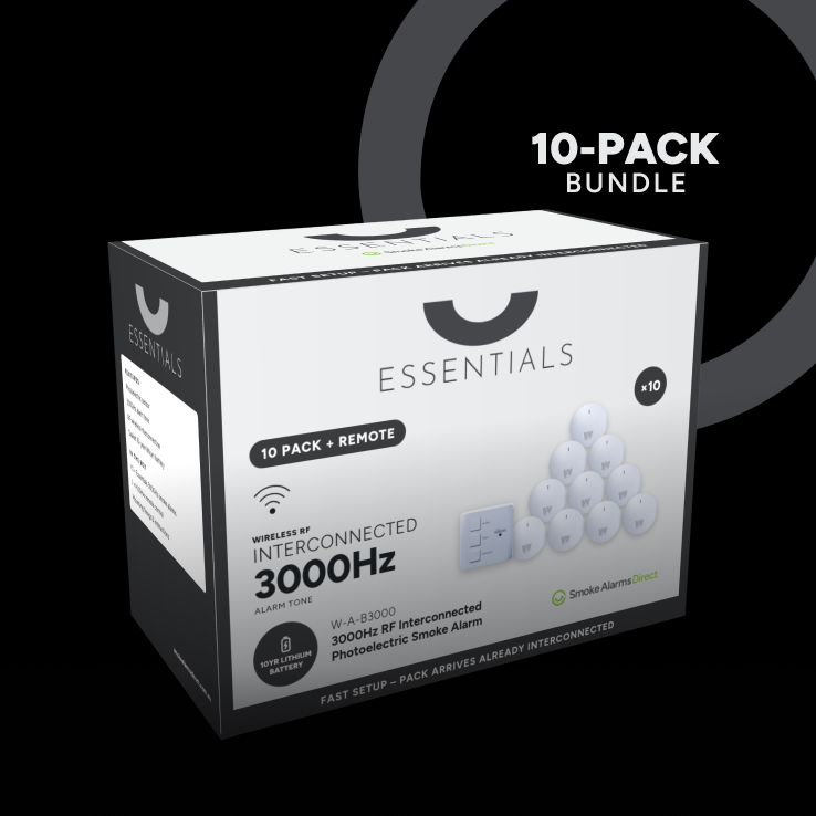 Watch Essentials Interconnected Photoelectric Smoke Alarm 10 Pack