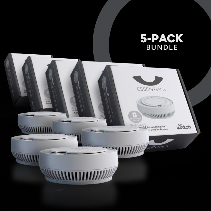 Watch Essentials Interconnected Photoelectric Smoke Alarm 5 Pack