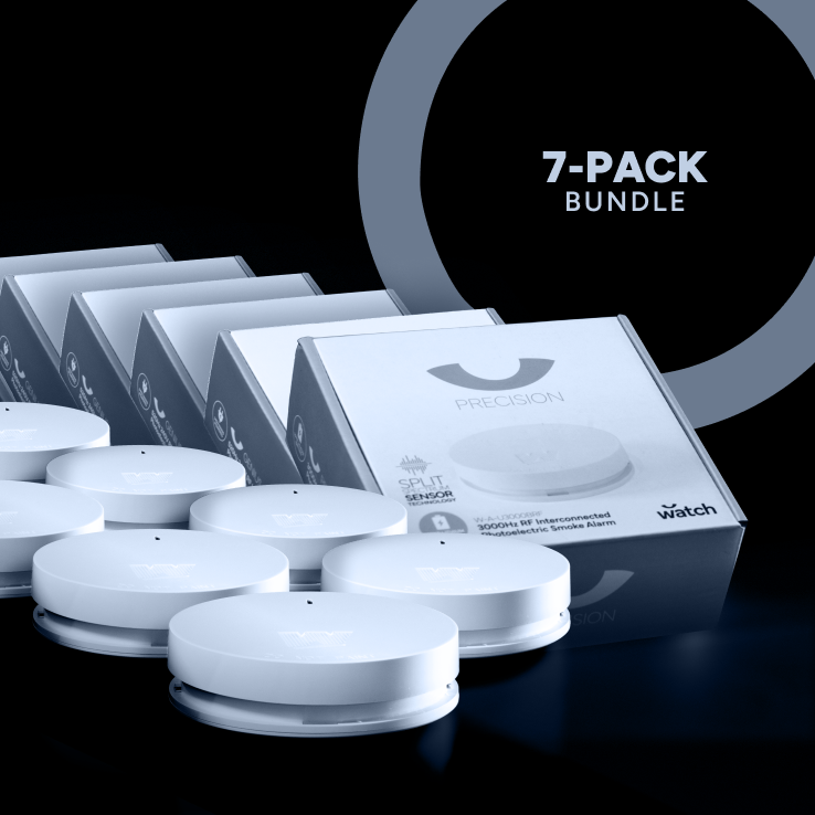Watch Precision Interconnected Photoelectric Smoke Alarm 7 Pack