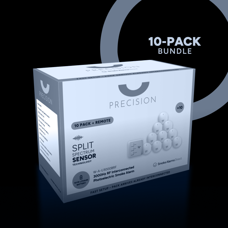 Watch Precision Interconnected Photoelectric Smoke Alarm 10 Pack